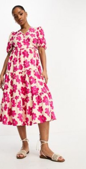 knee length dresses for ladies More You Mesh Maxi Dress in Pink Polka Dot – Dressed in Lala main image 0