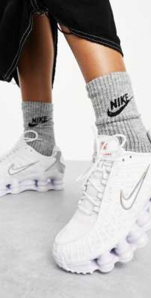 boys white nike shox