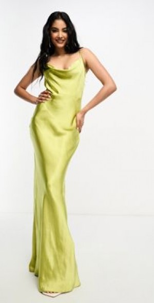 slim fit dress slacks Chartreuse Floral Jacquard Midi Dress - All Dresses main image 1