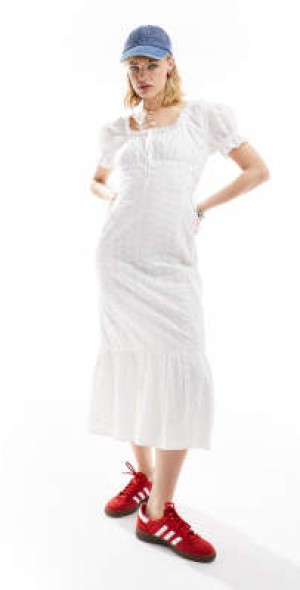 green emerald velvet dress SUPER STRETCHY MILKMAID DRESS WITH RUFFLES