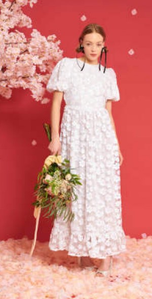 open lace back dress Sister Jane DREAM - Camellia Jacquard Maxi Dress