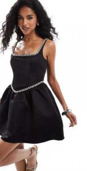 knee length dresses for ladies Daphne Sage Satin Mini Dress - 12