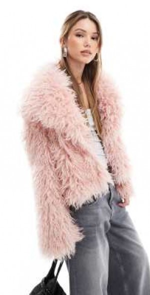 The Frolic x Bella Stovey exclusive oversized collar mongolian