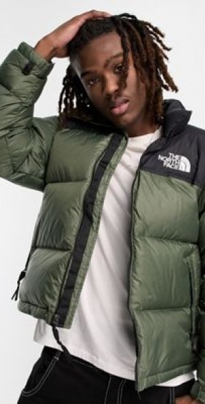 The North Face 1996 Retro Nuptse down puffer jacket in olive green