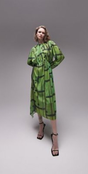 green emerald velvet dress Sakkas Lady Mary Jacquard Corset Style Bodice Lightweight Handkerchief