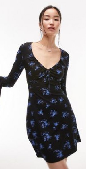 boden twist front jersey maxi dress Boden Women's Notch Neck Jersey Maxi Dress in Blue main image 1