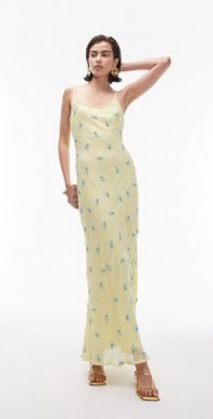 knee length dresses for ladies Rent Topshop Wrap Detail Midi Dress In Floral Print main image 0
