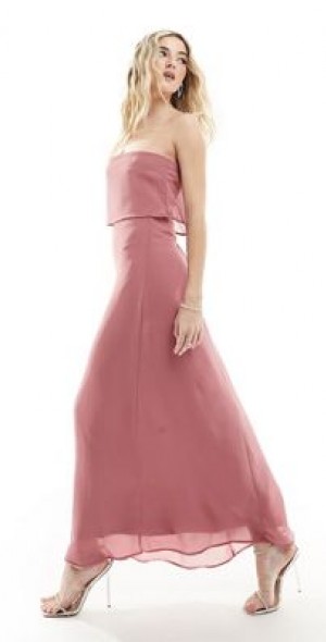 asos vila bridesmaid dress Vila Dress 'VIRavenna' female Brown plain colored size 36