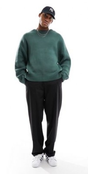 Weekday Cypher oversized sweater in khaki green