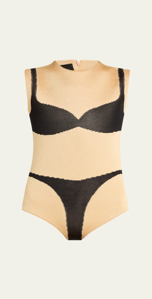 MARC JACOBS LG bikini swimsuit triangle slide skimpy floral