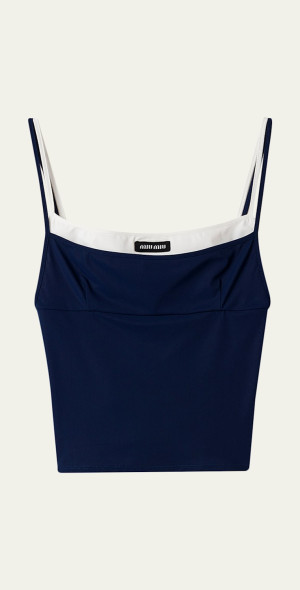 Miu Miu - Layered Crop Tank Top