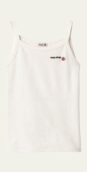 Miu Miu - x Petit Bateau Stretch Jersey Top
