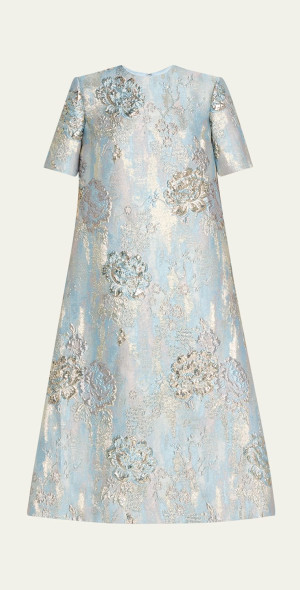 Zalia Atelier Zalia Jacquard Double Layer Dress Dress Wear Zalia