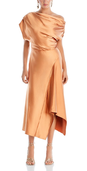 strapless open back dress Women's Santana Mini Dress Orange in Size Medium by Outcast