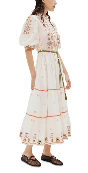 alemais embroidered shirt dress Alemais Blue Marlin Embroidered Shirtdress Print main image 0