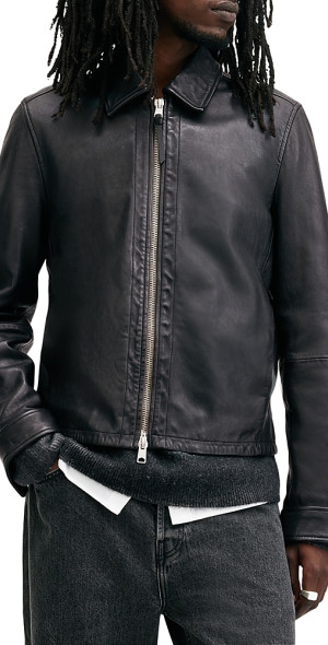 Allsaints - Erol Regular Fit Leather Jacket
