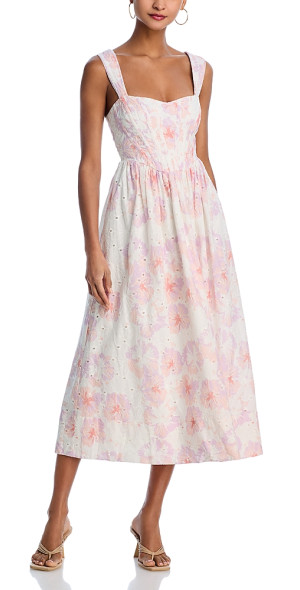 blue slip midi dress Blue Floral Slip Midi Dress – Gabi Swimwear