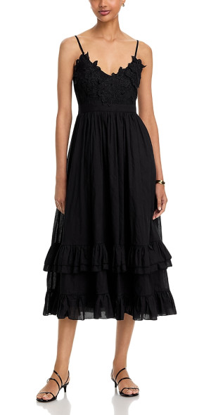 bloomingdales lace dresses Bloomingdales AQUA XS Little Black Dress Cocktail Wedding Sheer Lace Floral Goth