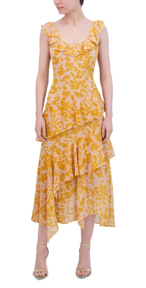 knee length dresses for ladies Lame Halter Gown – BCBGMAXAZRIA main image 0