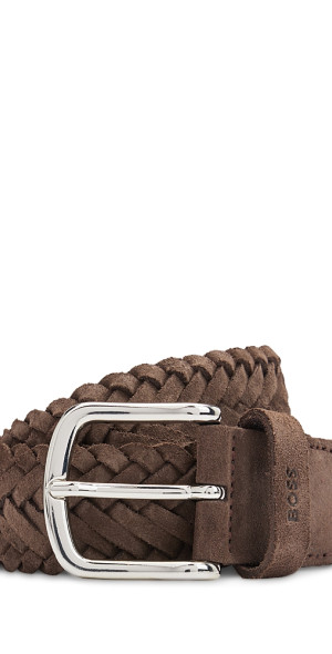 mens woven leather belt