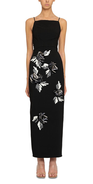 des_phemmes exclusive embellished silk maxi dress Des_phemmes Embellished Silk Georgette Maxi Dress - Pink