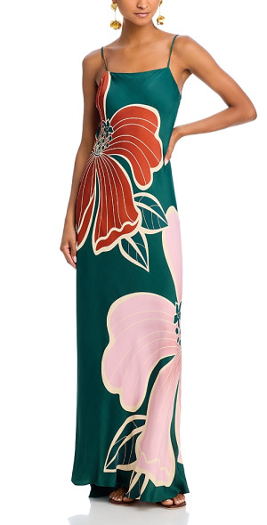 knee length dresses for ladies Light Pink Ligia Floral Lace Lenzing™ Ecovero™ Euroflax™ Maxi Dress main image 1