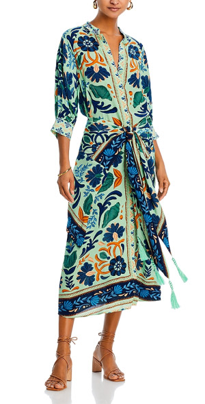 farm rio ocean tapestry midi dress Farm Rio