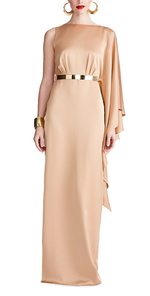 slim fit dress slacks Fantastic 1970s Halston Metallic Gold Lame Lurex Full Length Caftan Dr –  Shrimpton Couture main image 0