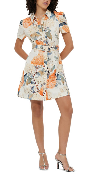 chinese dress ladies Aubrey Appliqué Shirt Midi Dress