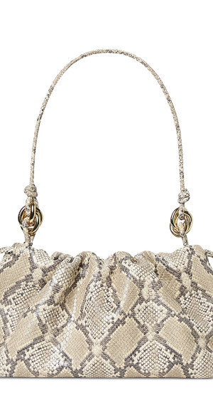 Loeffler Randall Snake Embossed Leather Shoulder Bag