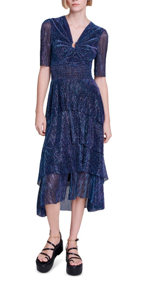 knee length dresses for ladies Tessa Tulle Tiered Dress – RubyClaire Boutique main image 1