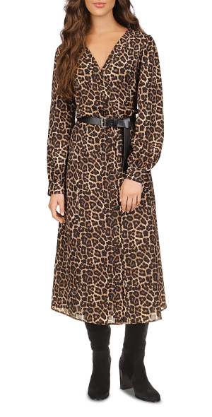 michael kors belted shirt dress Georgette Belted Shirtdress in BLACK - Sale