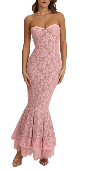 bloomingdale's pink lace dress Pink Lace Dress