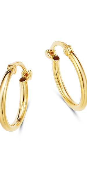 Lunar Hoop Earrings Gold Filled Silver Gold Beads Small - Amy Tamblyn main image 1