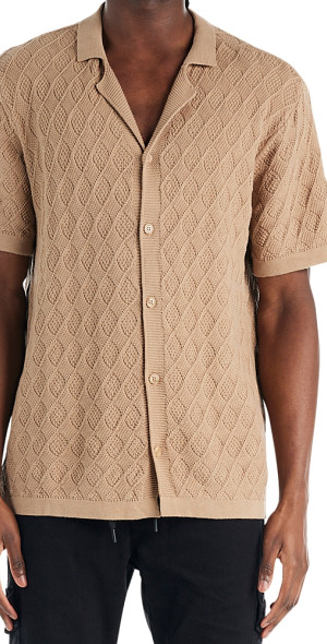 Nana Judy nANA jUDY Antibes Diamond Knit Collared Sweater - Main Image