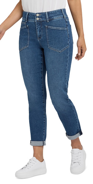 NYDJ Margot Girlfriend High Waist Slim Fit Cropped Jeans Met Gekleurde Wassing 5586014701 558601471300000