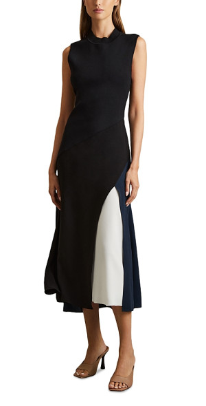 strapless open back dress Vegan Leather Laney Skirt  Cinq  Sept
