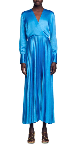 Sandro - Anissa Pleated Maxi Dress