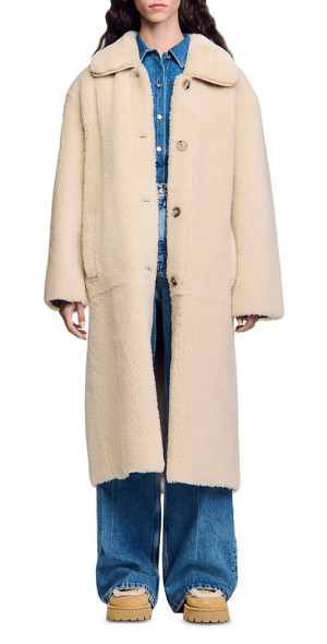 Sandro Giovanni Shearling Coat