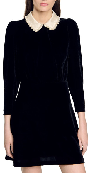 Sandro - Paola Velvet Dress