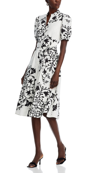 knee length dresses for ladies Women's Tinley Printed Belted Midi Shirtdress