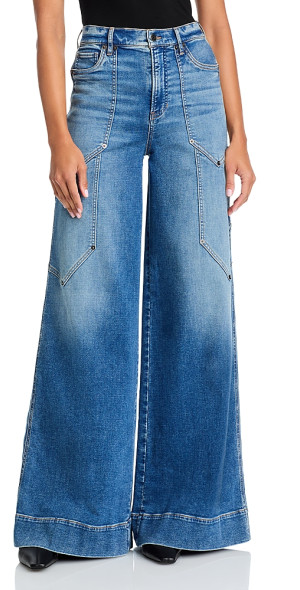 Veronica Beard - Freddy High Rise Extra Wide Leg Jeans in Ripple Haze