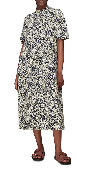 Midnight Floral Trapeze Dress