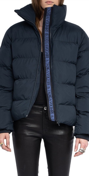 レディース Zadig&Voltaire ネイビー ニット ジッパー付き ジャケット
