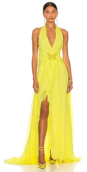 Blumarine - Long Ruffle Dress
