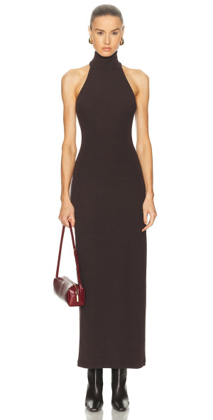 enza costa ribbed turtleneck dress Turtleneck Dress