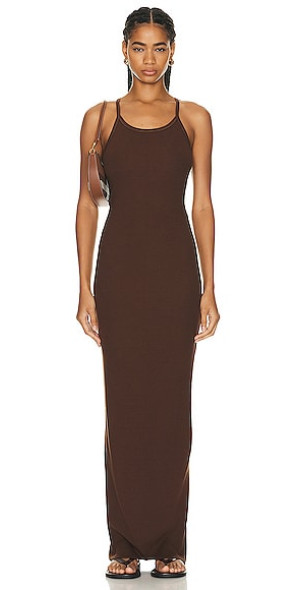 eterne brown dress Eterne Stretch-Modal Jersey Turtleneck Maxi Dress - Brown - 40% Off