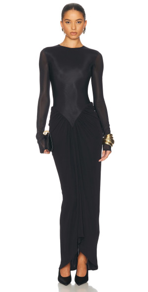 helsa black dress Ruched Open Back Jersey In - 65% Off Helsa Faille Halter Mini Dress in Black Helsa - The Margot Dress