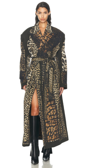 入手困難 Jean Paul GAULTIER Archive 総柄 レオパード Jean Paul Gaultier - Trompe L'oil Leopard Coat