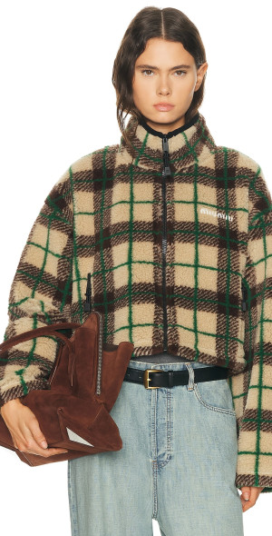 Miu Miu - Teddy Check Jacket
